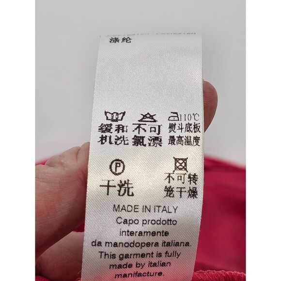 LM Women's M D. Exterior Italy Bright Pink Trapeze Shift Dress Sleeveless Summer - Picture 8 of 8